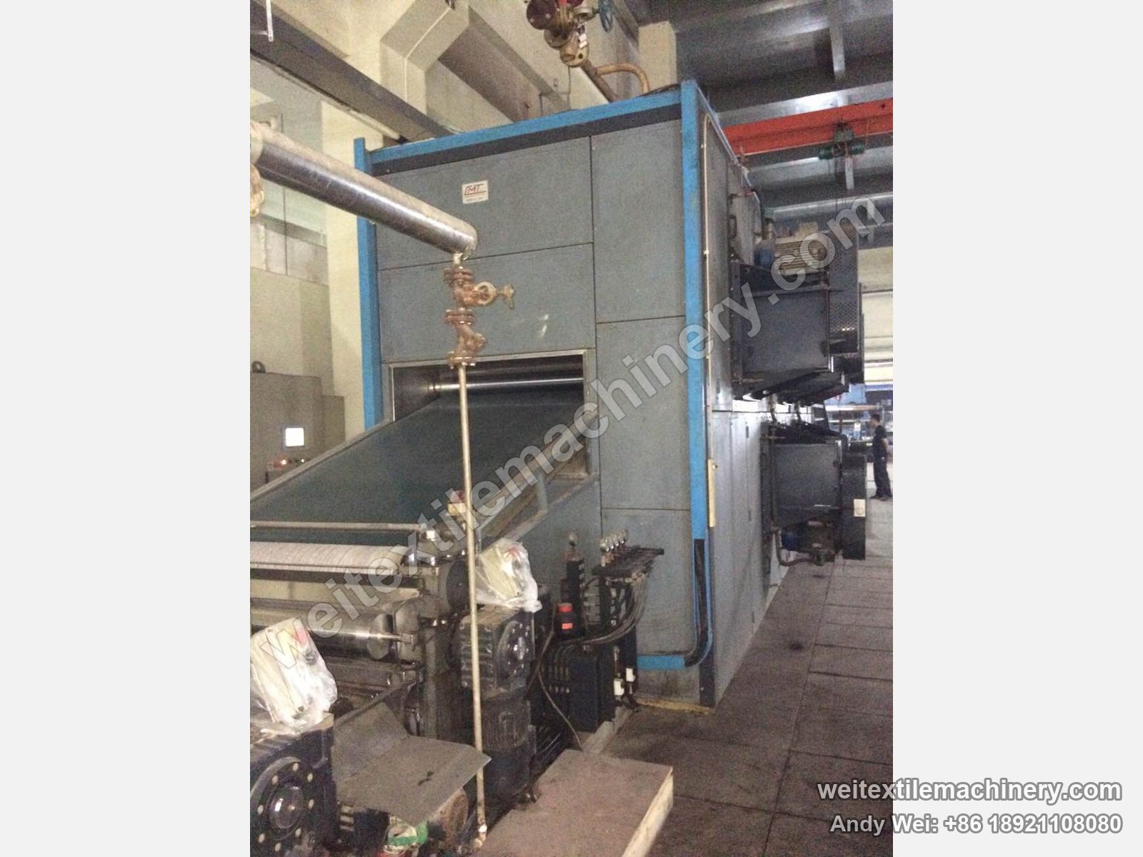 Used CMT LTT wool tops backwashing line, dryer entry with conveyor apron, steam valve and CMT plate