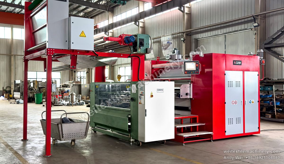 QL WPF-LXZN Continuous Decatizing Machine, front view, woven fabric