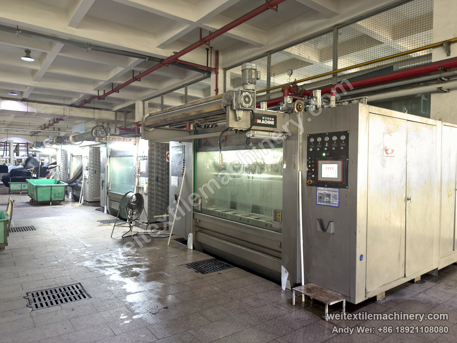 QL WPF-4XS Four-Channel Wool Scouring and Milling Machine, full view at a customer mill