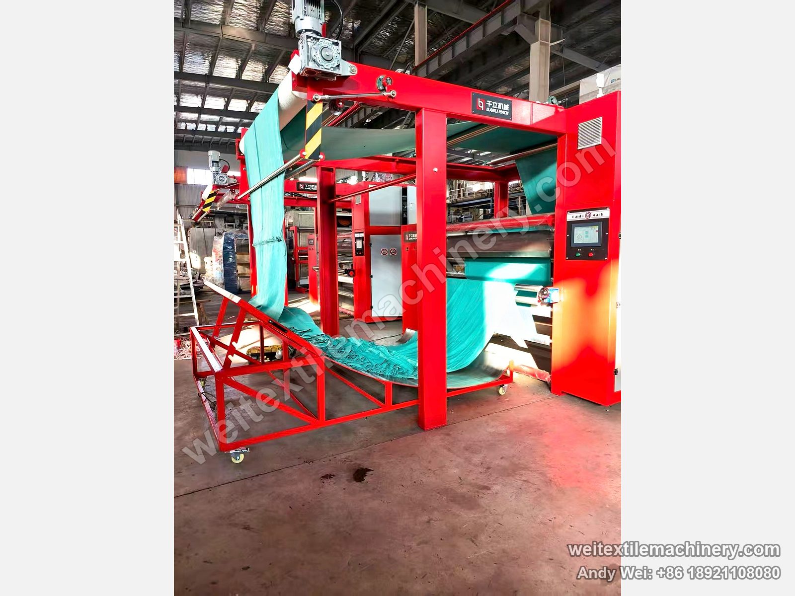 QL WPF-CG Teasel Raising Machine, full view, single-drum version