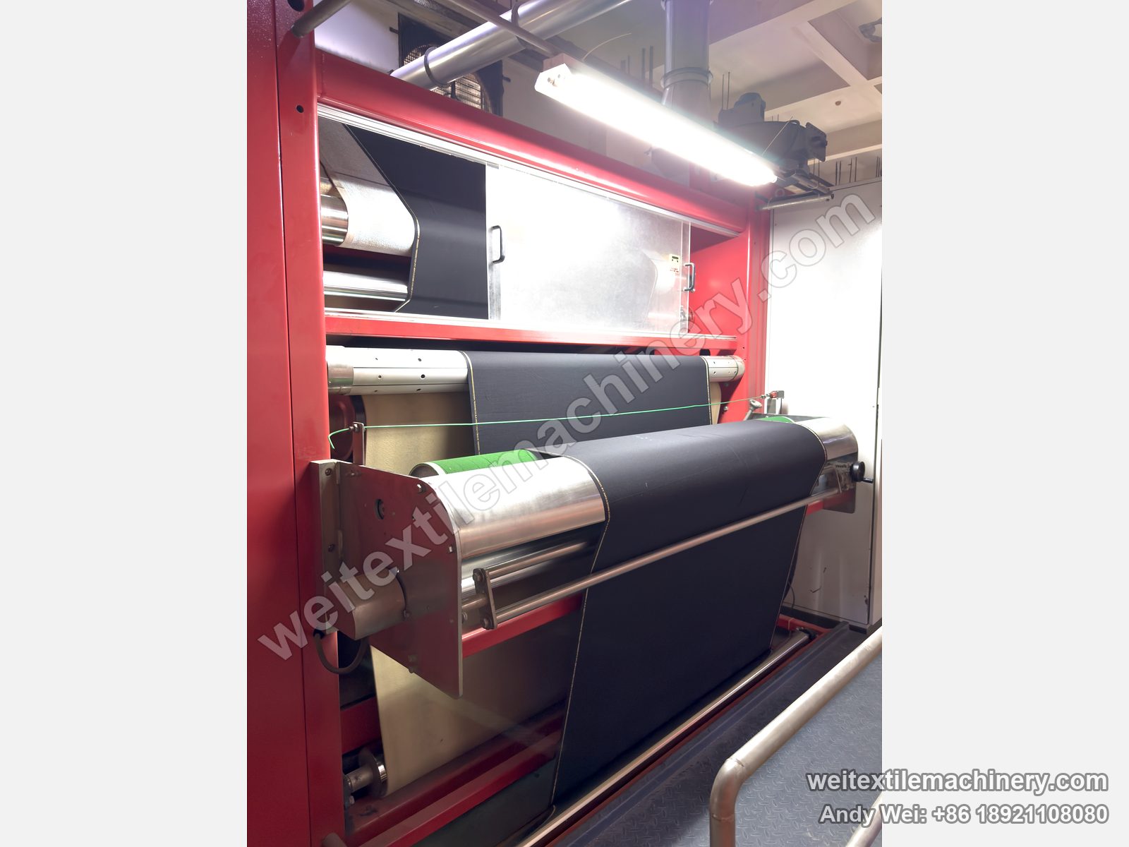 QL WPF-LXZN-P Continuous Pressure Decatizing Machine, detail at a customer mill, rollers and covers with handles