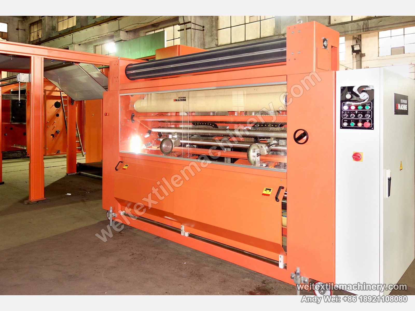 QL WPF-ZW Weft Straightener, full view, rollers visible through the window